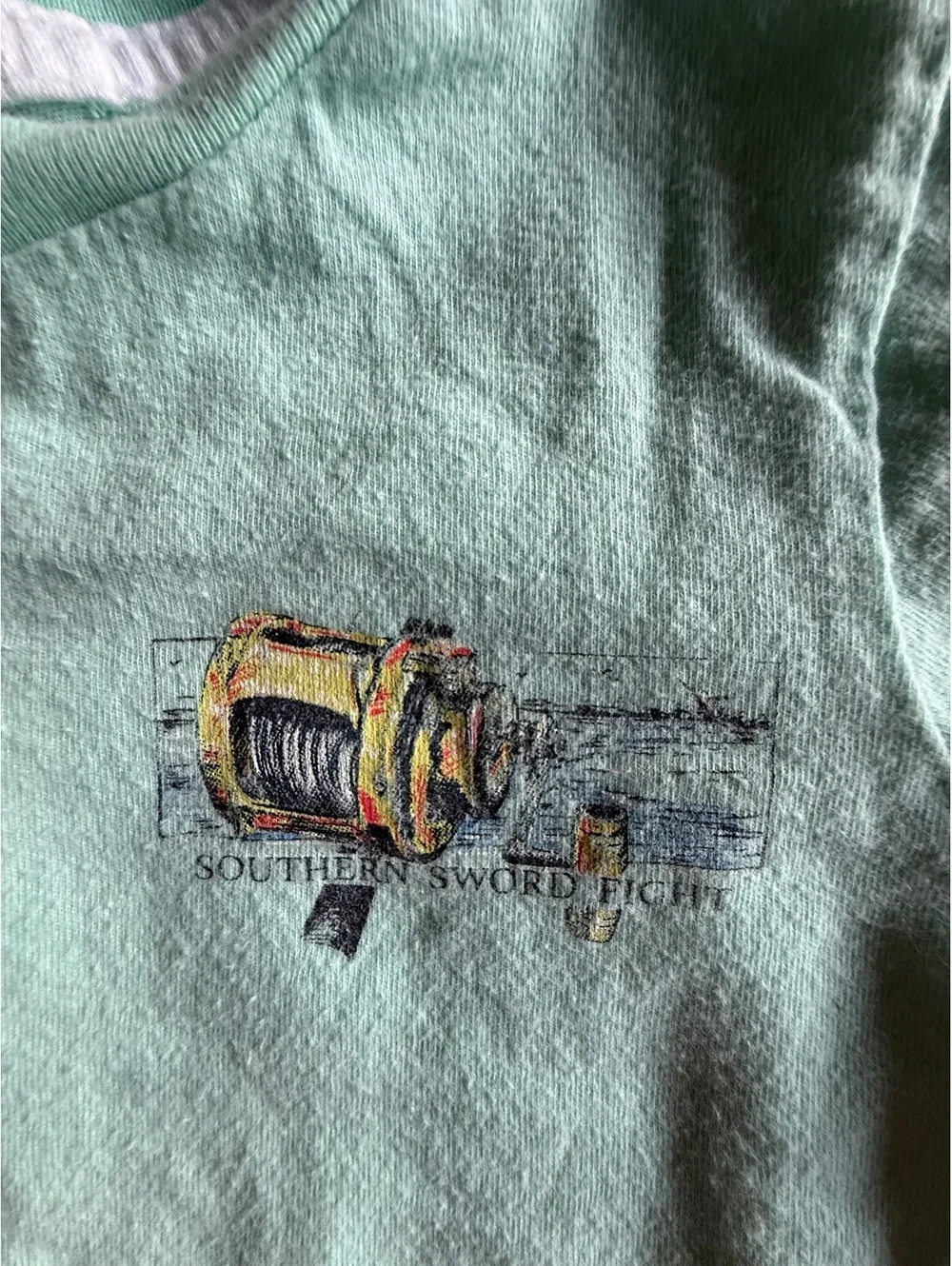 Crown & Ivy Kids 3T Mint Green Southern Sword Fight Graphic T-Shirt